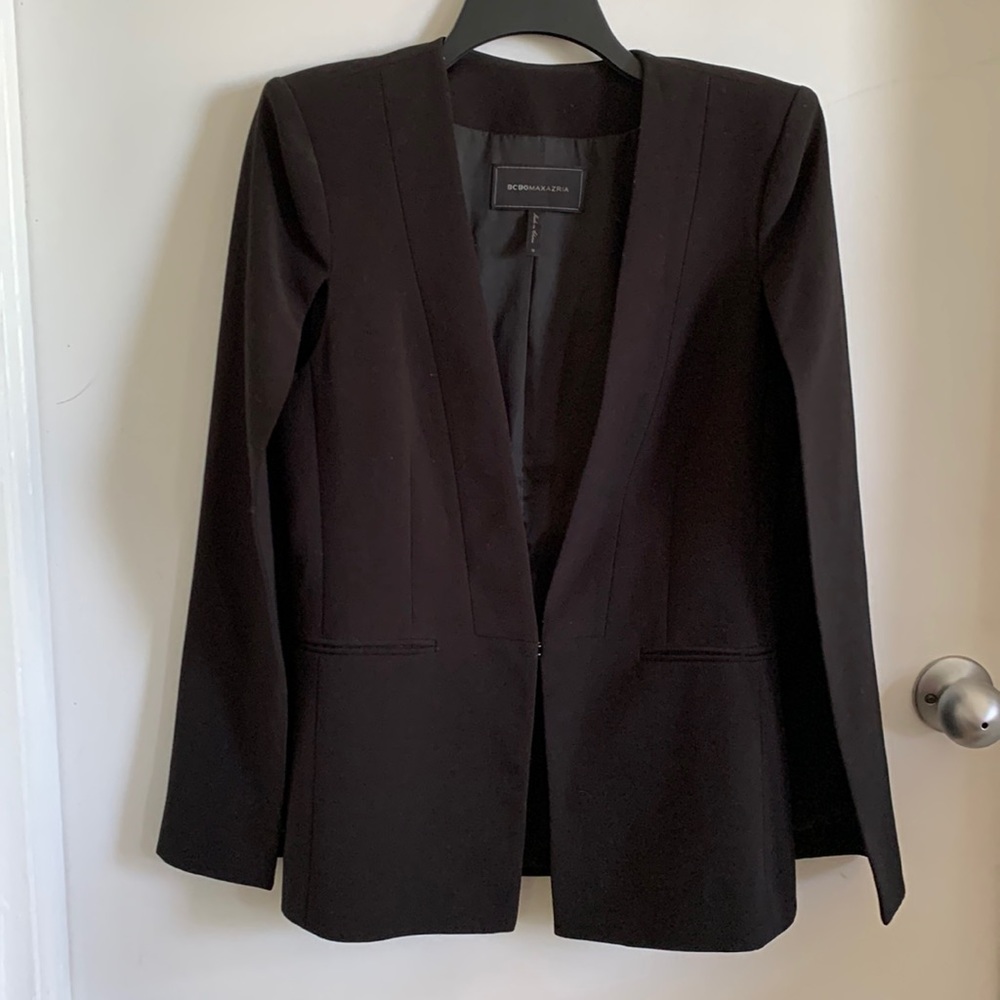 BCBG MAXAZRIA BLACK BLAZER JACKET SMALL